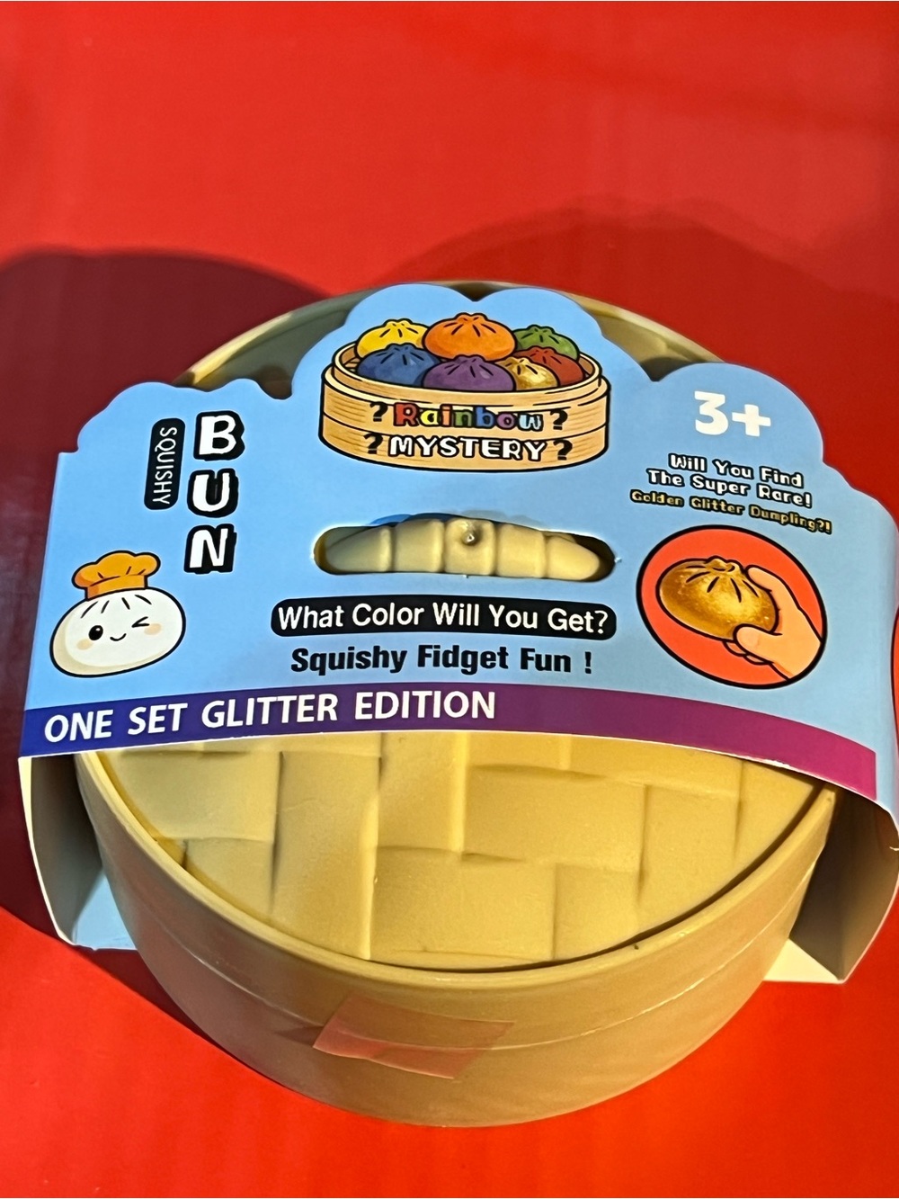 Rainbow Squishy Bun Glitter Edition - Yellow